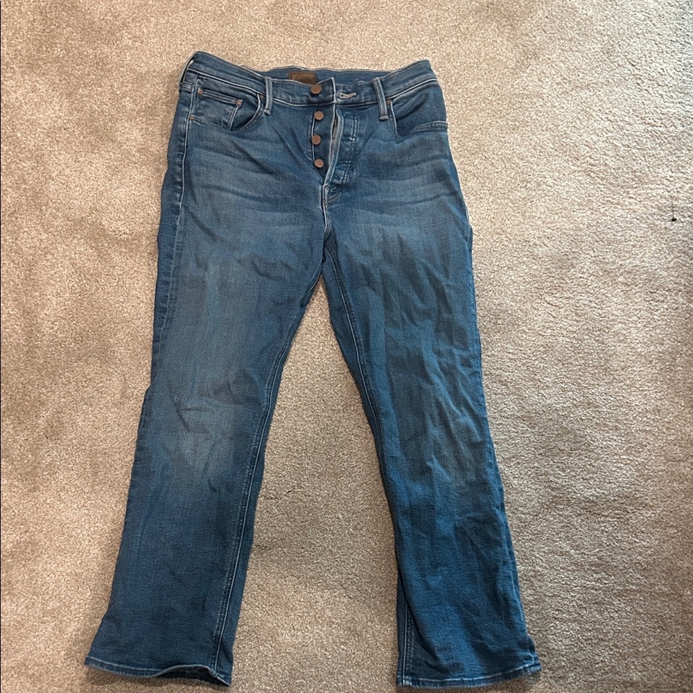 MOTHER Flare Jeans in Deep Blue